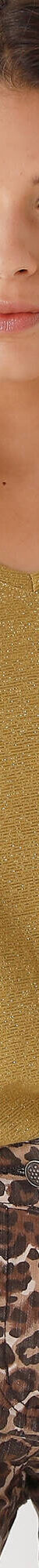 T-shirt col V, maille fantaisie brillante (bronze) T-shirt col V, maille fantaisie brillante (bronze)